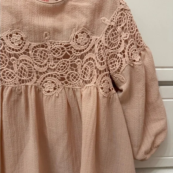 Chloe couture dress with guipure embroidery